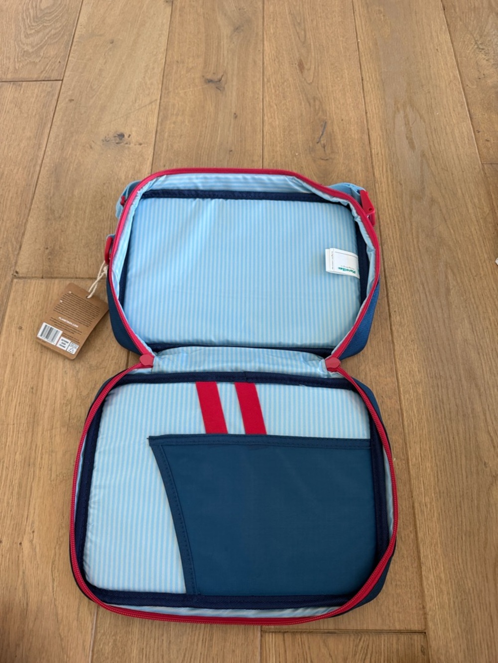 Navy and Red Lunch Bag - Picture 3 of 4